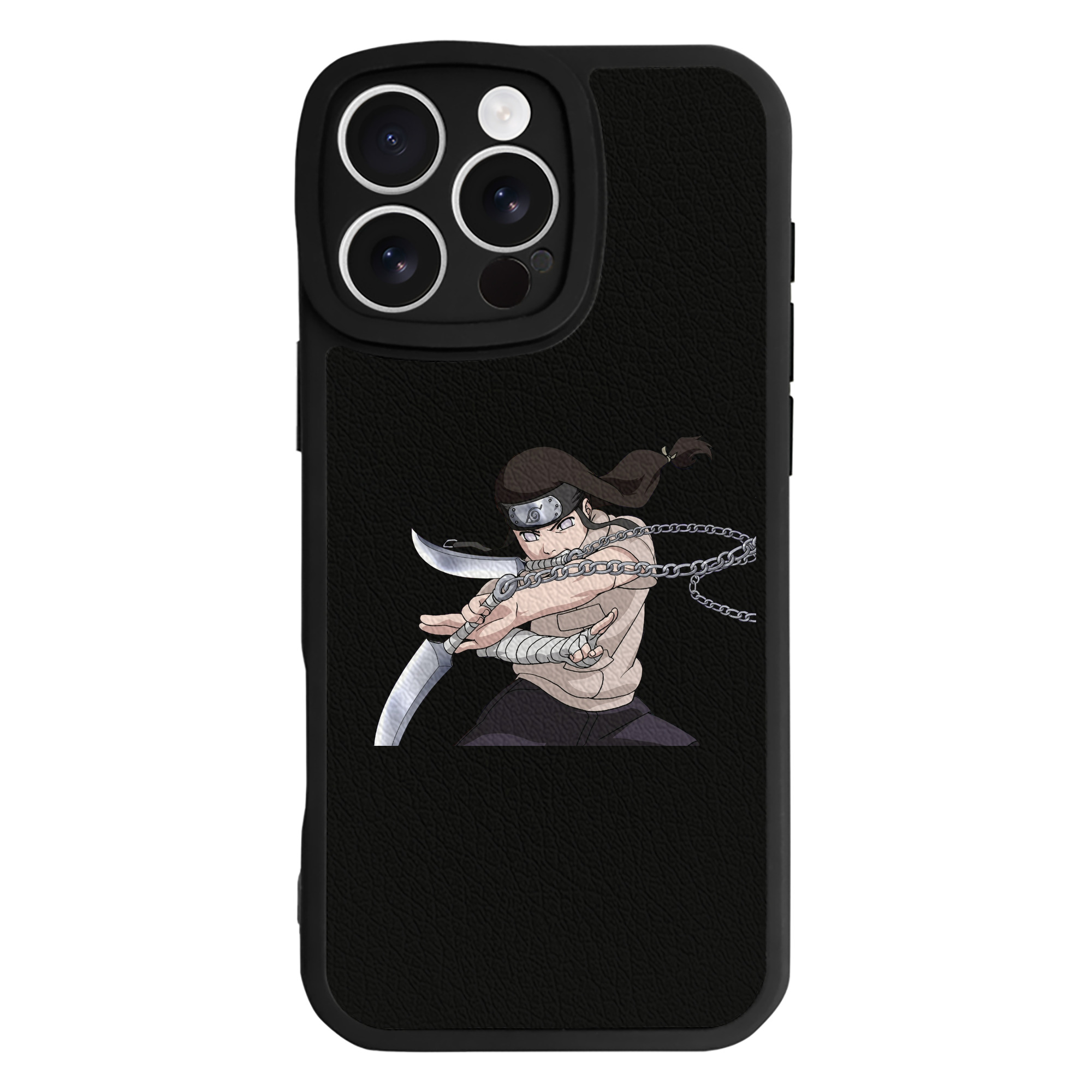 （画像用） NARUTO -ナルト- 日向ネジ Hyūga Neji 【iPhone 16シリーズ対応】シリコンスマホケース（レザー調） 材質：シリコン